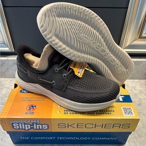 Skechers Hands Free Slip Ins Lawson - Parasail Charcoal Black Men Size 8 Shoe
